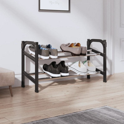 Berkfield Extendable Shoe Rack With 2 Shelves 119X24X37 Cm - image 1
