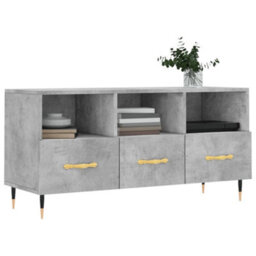 Berkfield Tv Cabinet Concrete Grey 102X36X50 Cm Engineered Wood - thumbnail 3