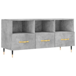 Berkfield Tv Cabinet Concrete Grey 102X36X50 Cm Engineered Wood - thumbnail 2