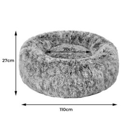 Skylos Dog Bed Cat Beds Washable Puppy Soft Warm Calming Cushion Round Xl - thumbnail 9
