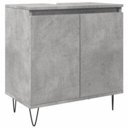 Berkfield Bathroom Cabinet Concrete Grey 58X33X60 Cm Engineered Wood - thumbnail 2