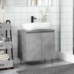 Berkfield Bathroom Cabinet Concrete Grey 58X33X60 Cm Engineered Wood - thumbnail 3