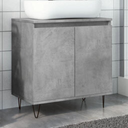 Berkfield Bathroom Cabinet Concrete Grey 58X33X60 Cm Engineered Wood - thumbnail 1