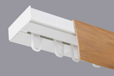Single Curtain Ceiling Rail Track Pcv 240 Cm (L) Hooks + Alder Cover