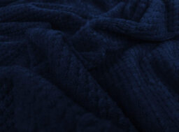 Waffle Flannel Fleece Throw Blanket Soft Warm Sofa Bed Travel (Navy, Single) - Pack Of 2 - thumbnail 3
