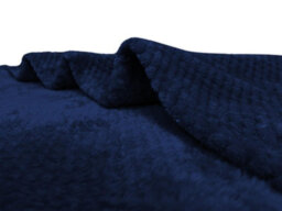 Waffle Flannel Fleece Throw Blanket Soft Warm Sofa Bed Travel (Navy, Single) - Pack Of 2 - thumbnail 2