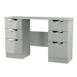 Rovigo Ready Assembled Gloss Dusk Grey 6 Drawer Desk (H)792mm (W)1278mm (D)393mm - thumbnail 2