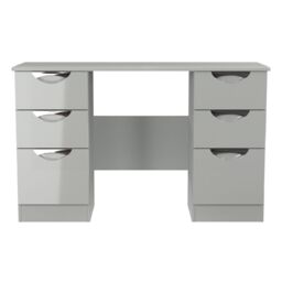 Rovigo Ready Assembled Gloss Dusk Grey 6 Drawer Desk (H)792mm (W)1278mm (D)393mm - thumbnail 5