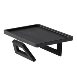 Black Armrest Organiser Tray Bamboo Wood Chair Settee Couch Sofa Remote Control Holder - thumbnail 3