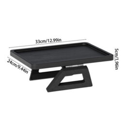 Black Armrest Organiser Tray Bamboo Wood Chair Settee Couch Sofa Remote Control Holder - thumbnail 2