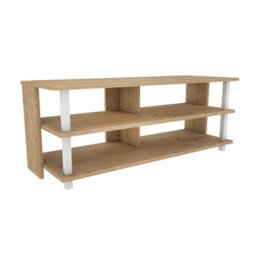 Decorotika Pueblo Tv Stand Tv Unit For Tv's Up To 55 Inches White And Oak - thumbnail 5