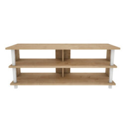 Decorotika Pueblo Tv Stand Tv Unit For Tv's Up To 55 Inches White And Oak - thumbnail 4
