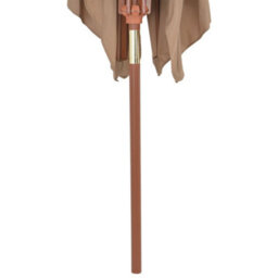Walplus Garden Parasol With Wooden Pole 200X300 Cm Taupe - thumbnail 5