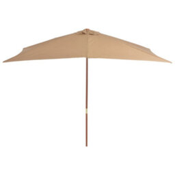 Walplus Garden Parasol With Wooden Pole 200X300 Cm Taupe - thumbnail 3