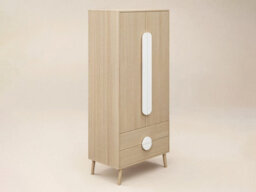 Flair Noah 2 Door Wardrobe With 2 Drawers Oak & White - thumbnail 6