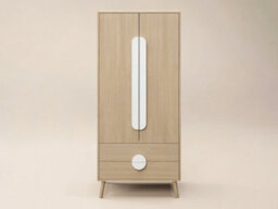 Flair Noah 2 Door Wardrobe With 2 Drawers Oak & White - thumbnail 5