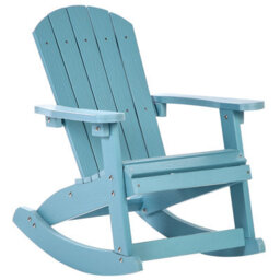 Beliani Garden Kids Rocking Chair Adirondack Light Blue - thumbnail 1