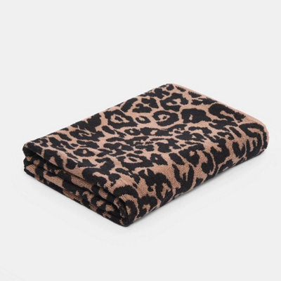 Leopard Hand Bath Towel Absorbent 100% Cotton Luxury Hotel Quality Bathroom Set 4 X Bath Towels - image 1
