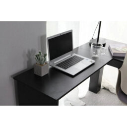 Black Corner Pc Table L Shaped Computer Desk Workstation Home Office Study - thumbnail 4