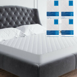Gr8 Home Extra Deep Anti Allergy Quilted Mattress Protector Fitted Bed Sheet Cover Topper Double - thumbnail 1