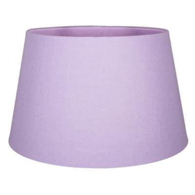 Happy Homewares Traditional 30Cm Soft Lilac Linen Fabric Drum Table/pendant Shade 60W Maximum - image 1