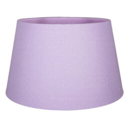 Happy Homewares Traditional 30Cm Soft Lilac Linen Fabric Drum Table/pendant Shade 60W Maximum - thumbnail 1