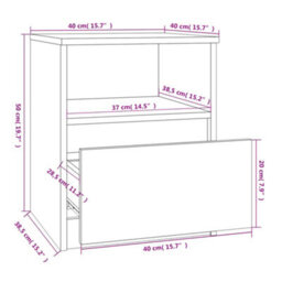 Berkfield Bedside Cabinets 2 Pcs Grey Sonoma 40X40X50 Cm Engineered Wood - thumbnail 9
