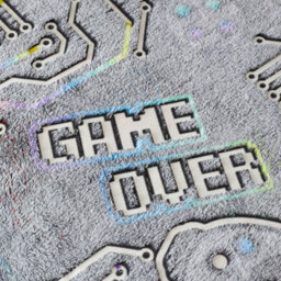 Catherine Lansfield Game Over Glow In The Dark Fleece Duvet Cover Set With Pillowcase Black - thumbnail 5