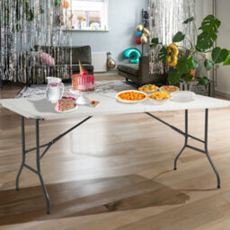 6Ft Heavy Duty Folding Table Portable Plastic Camping Garden Party Catering Outdoor Indoor Use Summer Garden Party Organiser - thumbnail 4