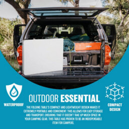 6Ft Heavy Duty Folding Table Portable Plastic Camping Garden Party Catering Outdoor Indoor Use Summer Garden Party Organiser - thumbnail 6