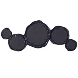 Beliani Wall Mirror Charny 109 Cm 44 Cm Metal Black/ Gold - thumbnail 4