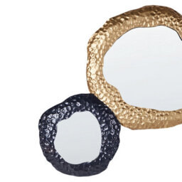 Beliani Wall Mirror Charny 109 Cm 44 Cm Metal Black/ Gold - thumbnail 5