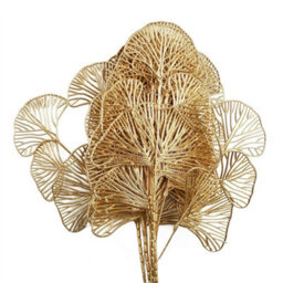 Leaf Pack Of 6 X 65Cm Golden Leaves Flower Arrangement Decoration