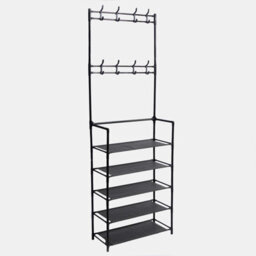OHS 16 Hook Shelving Rack Storage Tier Unit Hallway Home Decor Wire Office Organiser - thumbnail 4