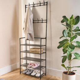 OHS 16 Hook Shelving Rack Storage Tier Unit Hallway Home Decor Wire Office Organiser - thumbnail 2