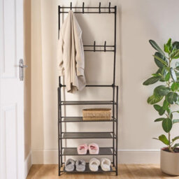 OHS 16 Hook Shelving Rack Storage Tier Unit Hallway Home Decor Wire Office Organiser - thumbnail 1