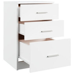 Berkfield Minimalist Bed Cabinet White 40X40X63 Cm Engineered Wood - thumbnail 8