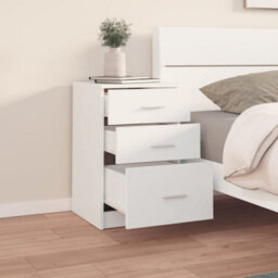 Berkfield Minimalist Bed Cabinet White 40X40X63 Cm Engineered Wood - thumbnail 3