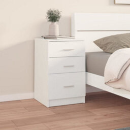 Berkfield Minimalist Bed Cabinet White 40X40X63 Cm Engineered Wood - thumbnail 2
