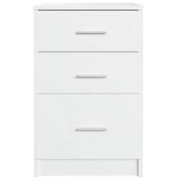 Berkfield Minimalist Bed Cabinet White 40X40X63 Cm Engineered Wood - thumbnail 6
