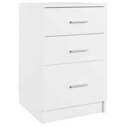 Berkfield Minimalist Bed Cabinet White 40X40X63 Cm Engineered Wood - thumbnail 1