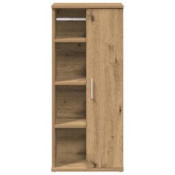 Berkfield Durable Bathroom Cabinet With Roll Holder Artisan Oak 39X22X90 Cm - thumbnail 4