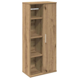 Berkfield Durable Bathroom Cabinet With Roll Holder Artisan Oak 39X22X90 Cm - thumbnail 1