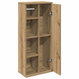Berkfield Durable Bathroom Cabinet With Roll Holder Artisan Oak 39X22X90 Cm - thumbnail 5