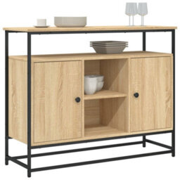 Berkfield Sideboard Sonoma Oak 100X35X80 Cm Engineered Wood - thumbnail 3