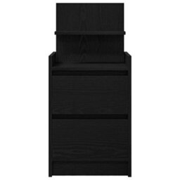 Berkfield Bedside Cabinets With 2 Drawers 2 Pcs Black 38X34X80 Cm - thumbnail 7