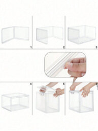 LEDREM Lsp06Cb Set Of 6 Stackable Shoe Boxes With Door Plastic Size Up To 36 X 28 X 22 Cm - thumbnail 8