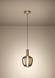 Eglo Fruitera Pendant Light, Brushed Brass & Gold Vapourised Glass, Touchless Sensor Control, Tuneable White Led - thumbnail 3