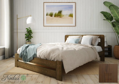 Nodax Durable & Eco-Finish Colour Wooden Bed Frame With Woodstain Finish - F1 Aurora Bed Frame 4Ft6In (Palisander) - image 1