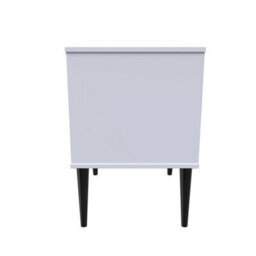 Toledo 2 Drawer Bedside Cabinet In Labrador Green & White (Ready Assembled) - thumbnail 2